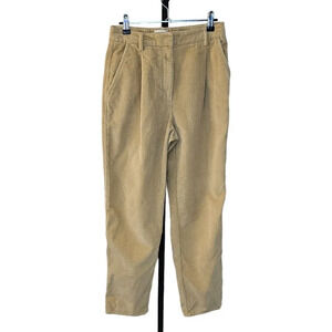Aritzia Wilfred  Free Lennox Pant Corduroy Size 4 High Rise Tan Pleated